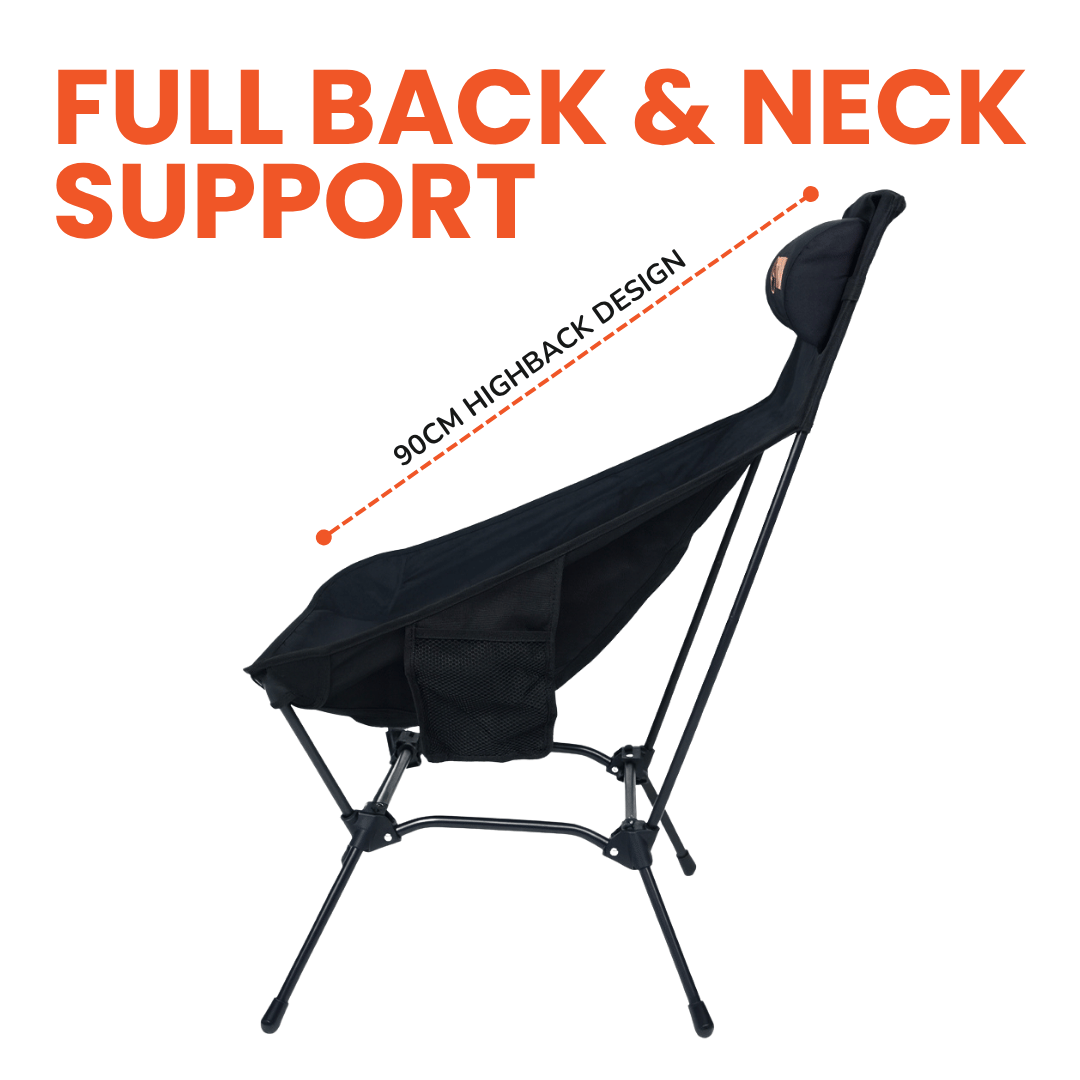 TAHAN Flexlite Highback Chair With Headrest - TAHAN Worldwide - CHATH095BK