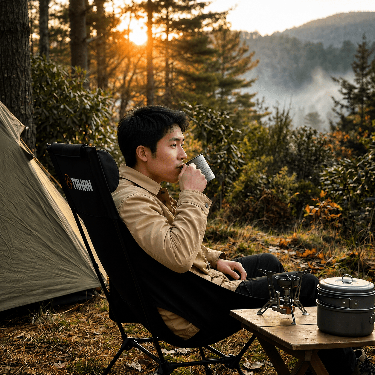 TAHAN Flexlite Highback Chair With Headrest - TAHAN Outdoor - CHATH095BK