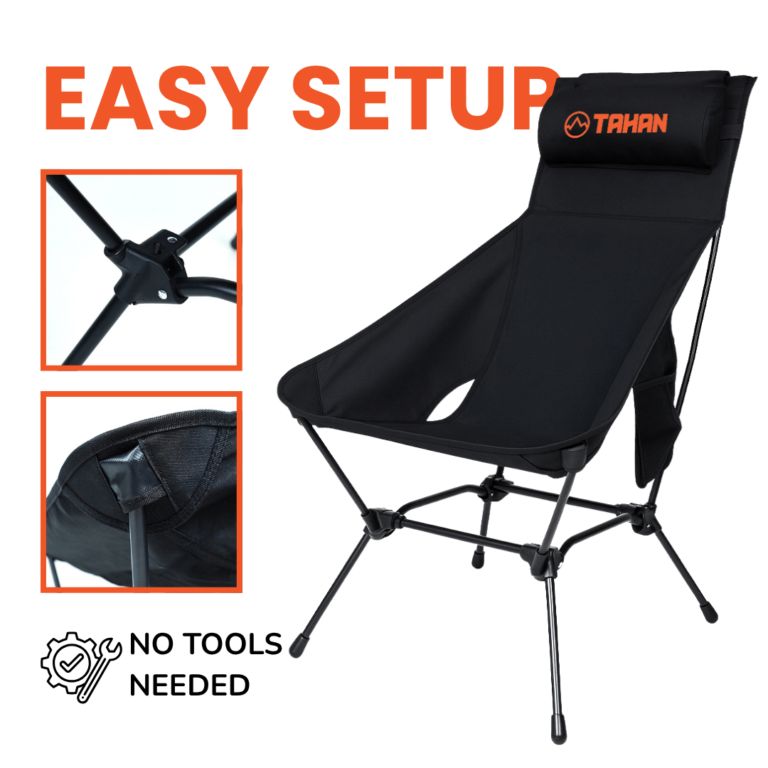 TAHAN Flexlite Highback Chair With Headrest - TAHAN Worldwide - CHATH095BK