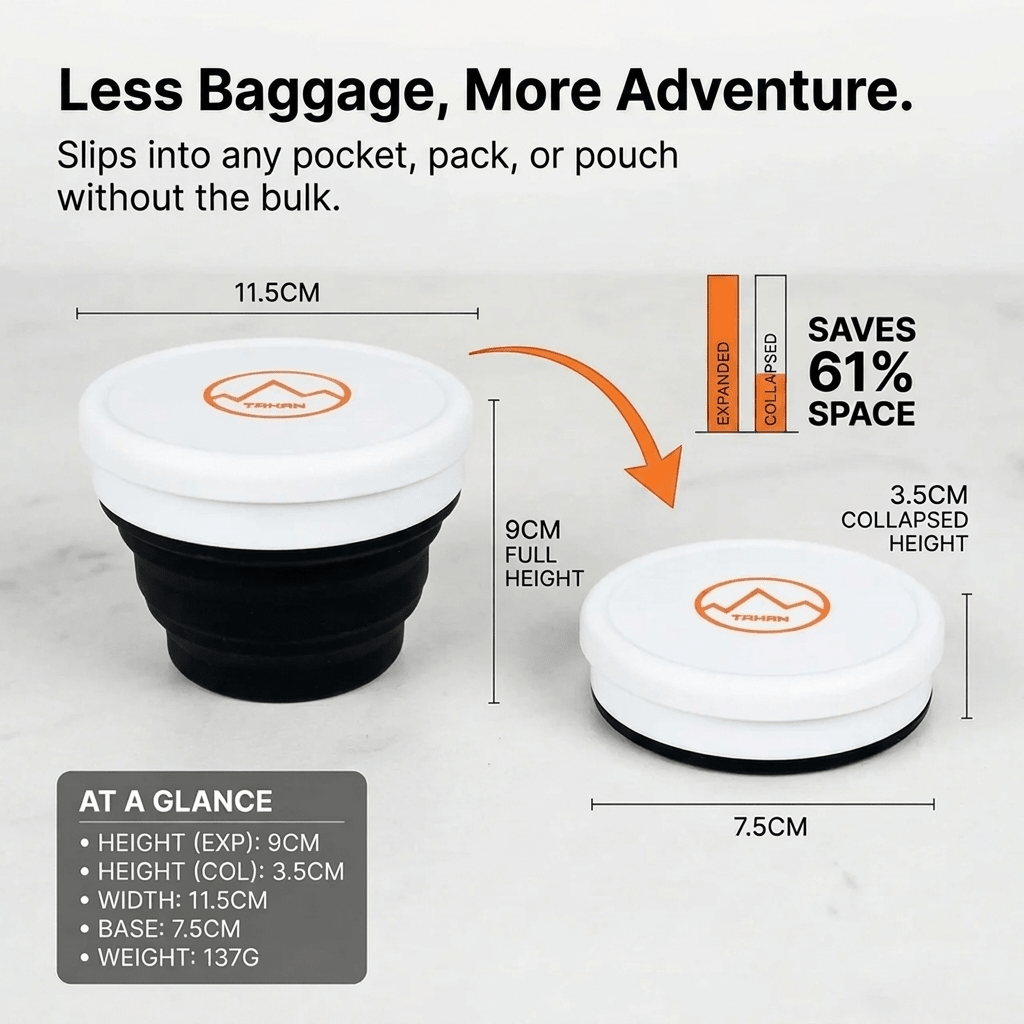 TAHAN GoCamp Collapsible Silicone Bowl - TAHAN Outdoor - BOWTH550BK