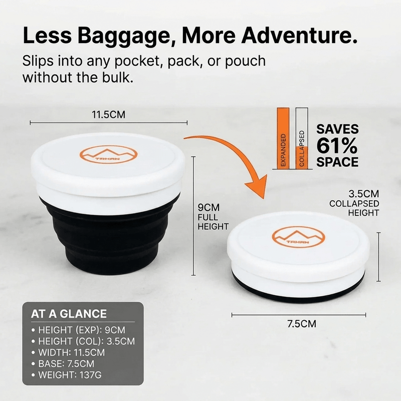 TAHAN GoCamp Collapsible Silicone Bowl - TAHAN Outdoor - BOWTH550BK
