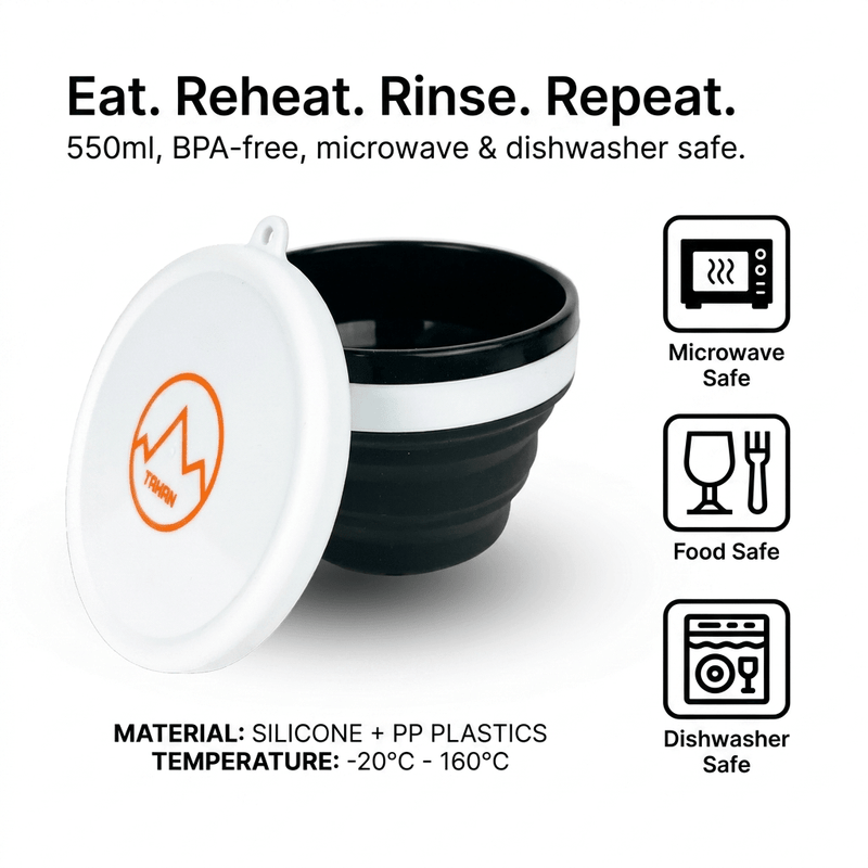 TAHAN GoCamp Collapsible Silicone Bowl - TAHAN Outdoor - BOWTH550BK