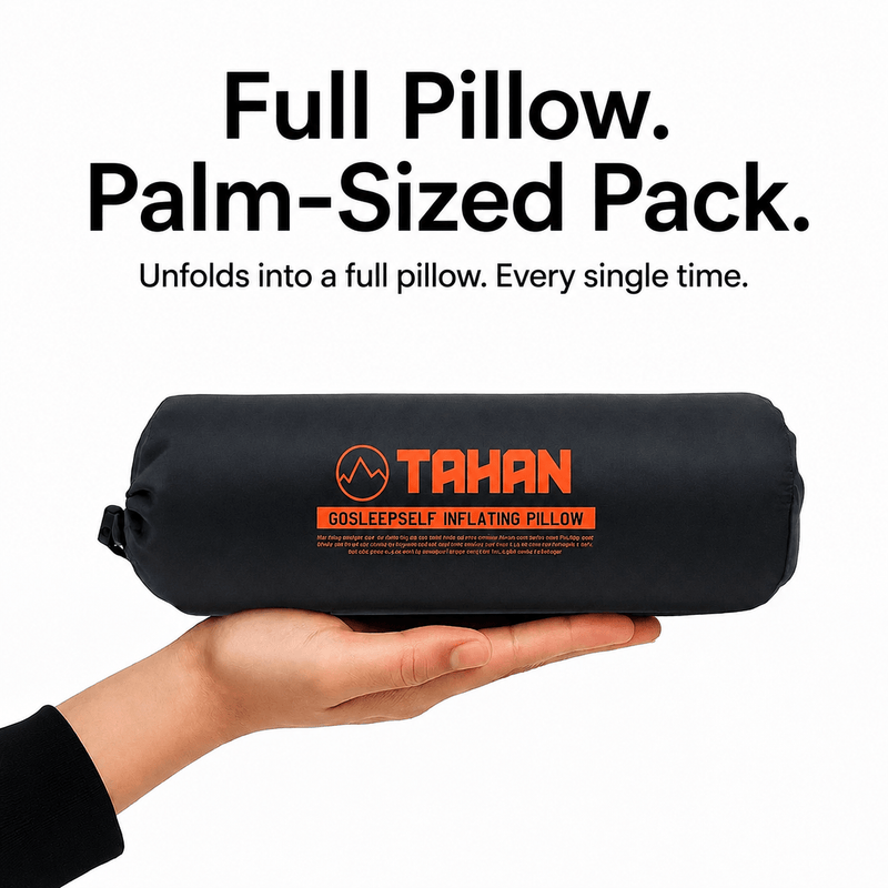 TAHAN GoSleep 5 Seconds Self Inflating Pillow - TAHAN Outdoor - PILTH046BK