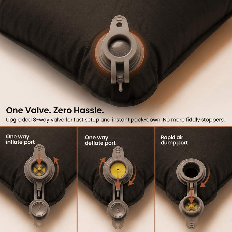 TAHAN GoSleep 5 Seconds Self Inflating Pillow - TAHAN Outdoor - PILTH046BK