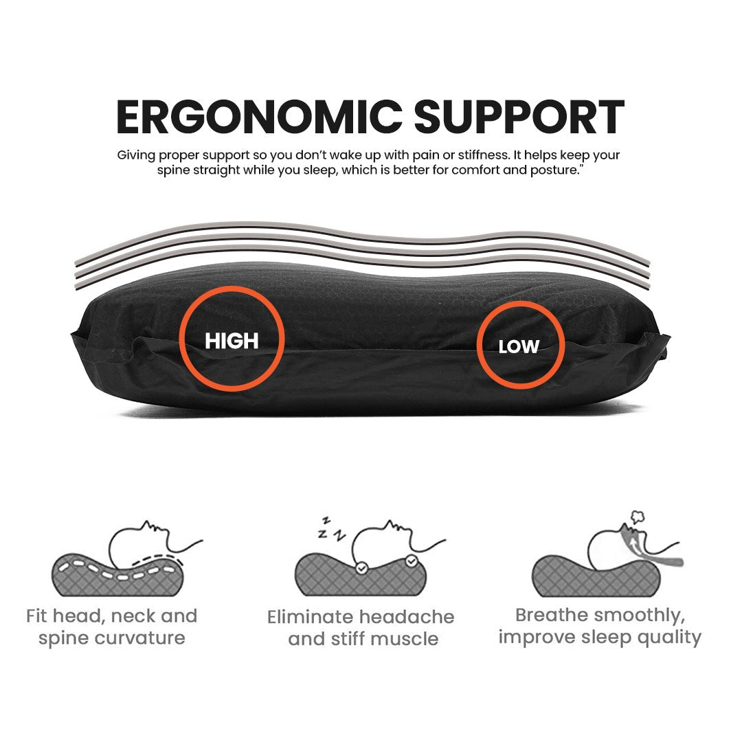 TAHAN GoSleep 5 Seconds Self Inflating Pillow - TAHAN Worldwide - PILTH046BK