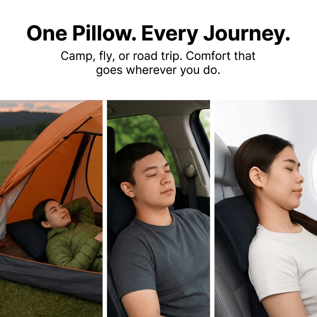 TAHAN GoSleep 5 Seconds Self Inflating Pillow - TAHAN Outdoor - PILTH046BK