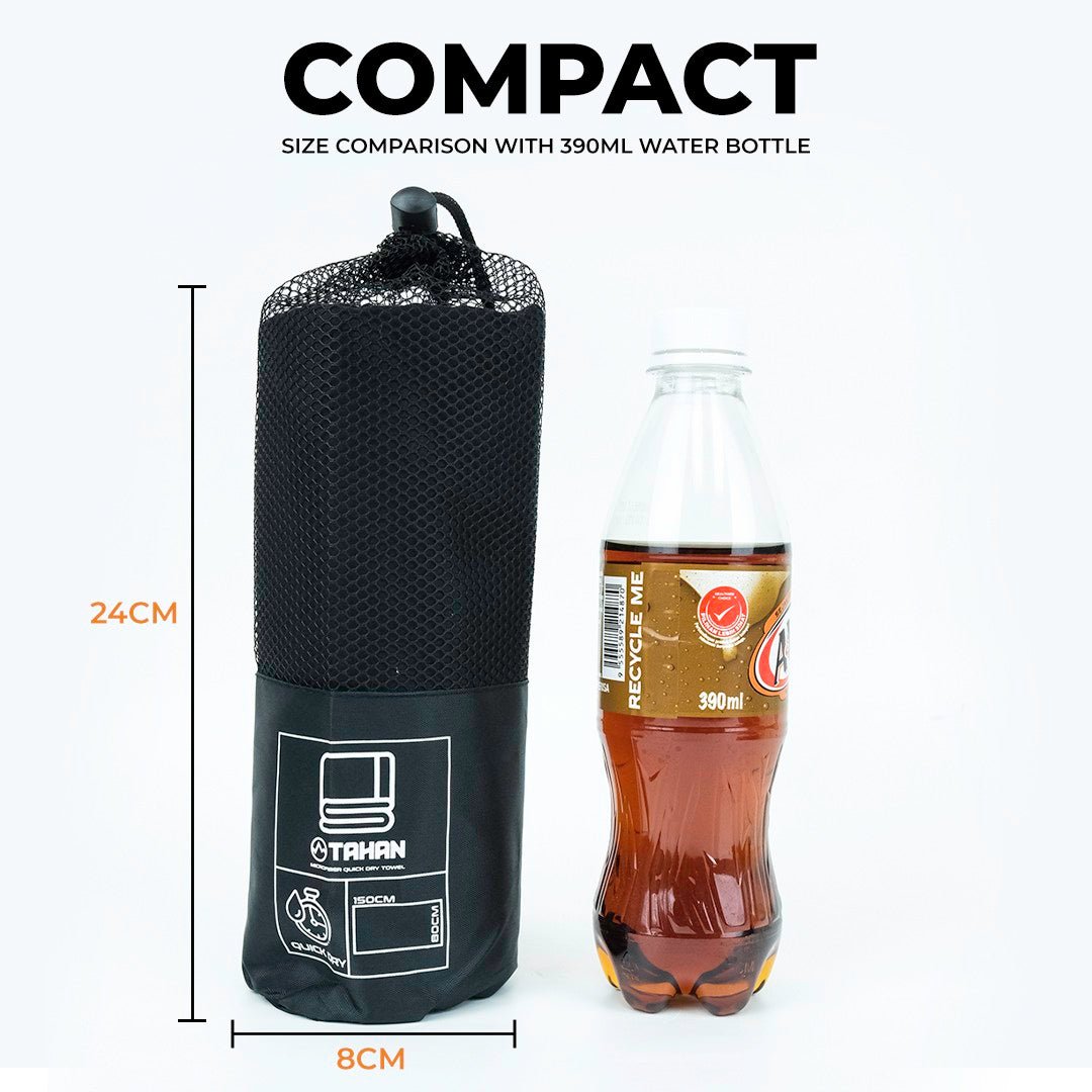 TAHAN Microfiber Quick Dry Towel - TAHAN Worldwide - TOWTH158BK