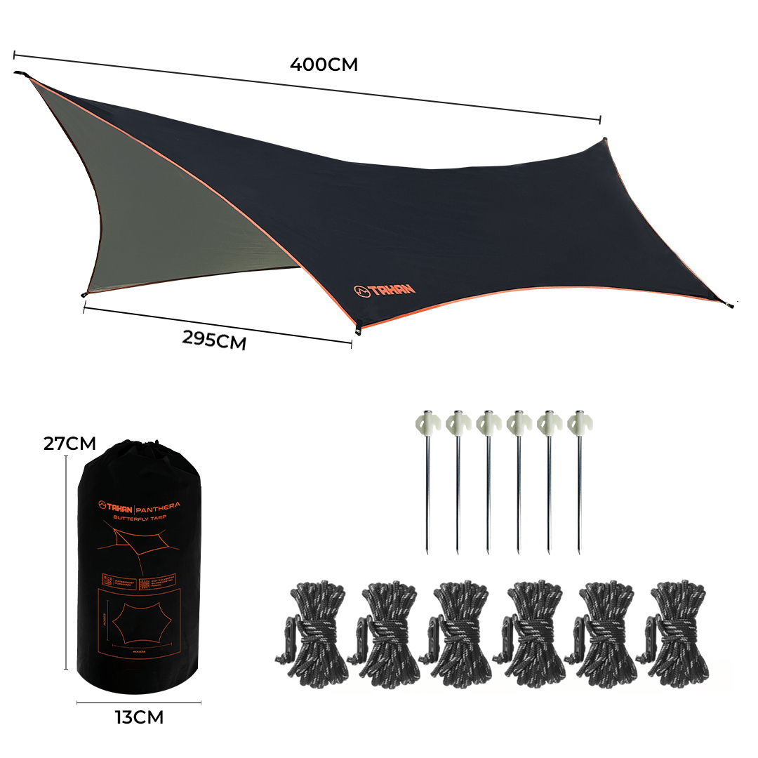 TAHAN Panthera 3x4M Butterfly Tarp - TAHAN Worldwide - TARTH034BK