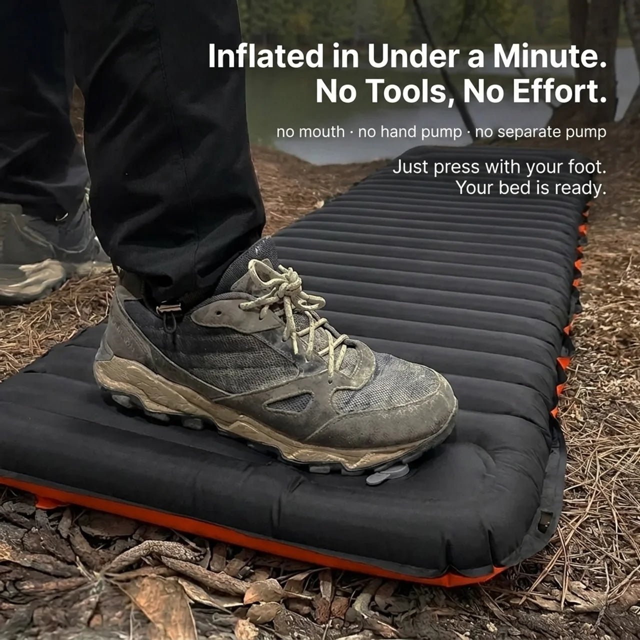 TAHAN Panthera Inflatable Sleeping Pad - TAHAN Outdoor - PADTH010BK