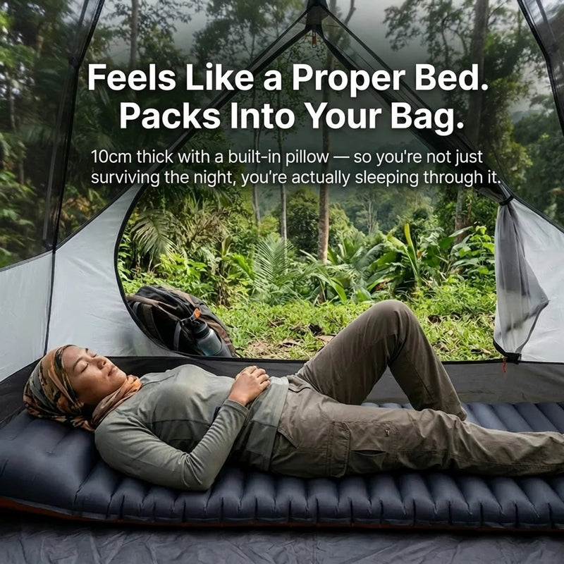 TAHAN Panthera Inflatable Sleeping Pad - TAHAN Outdoor - PADTH010BK