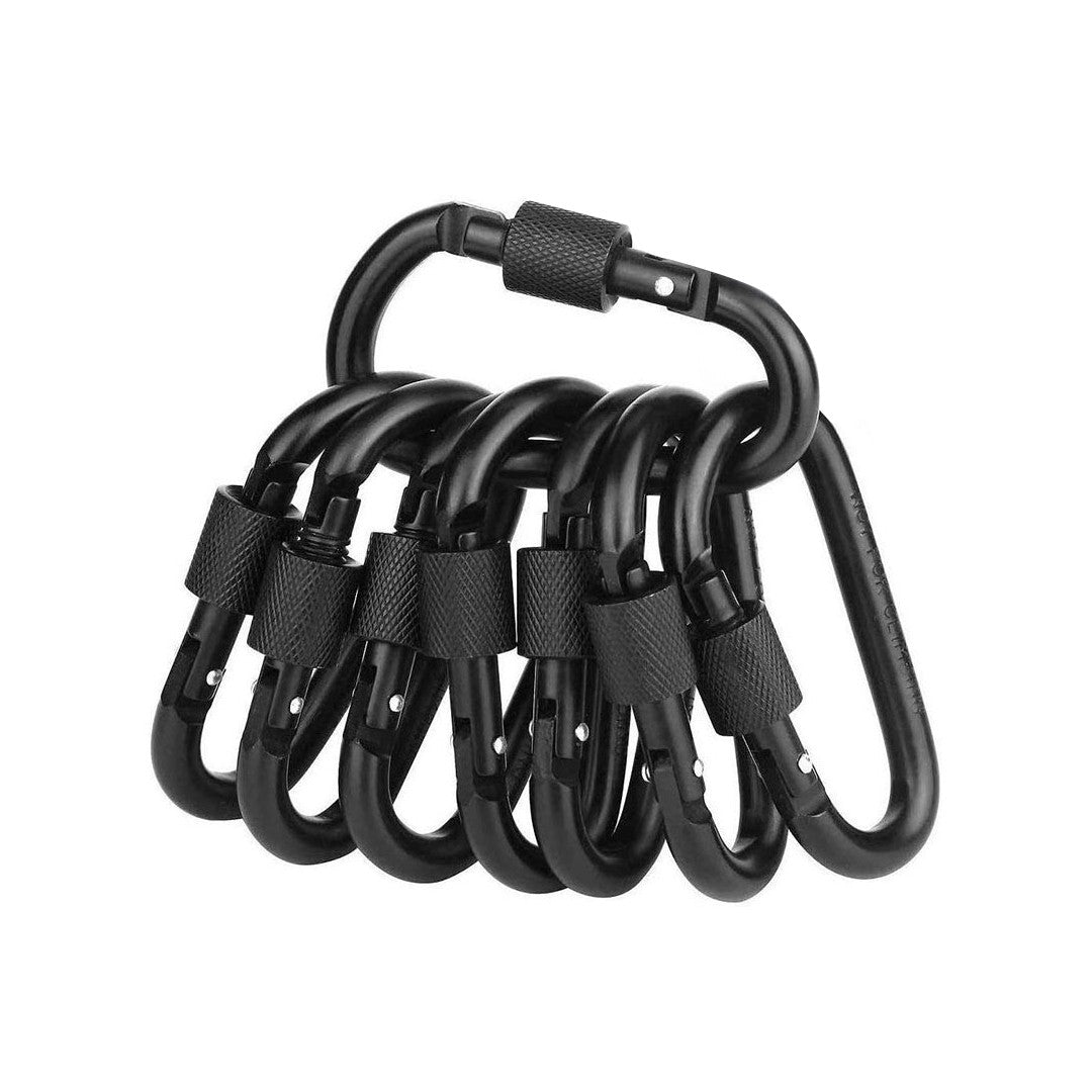 TAHAN Screwlock Carabiner [Pack of 6] - TAHAN Worldwide - SCCAR6PCSBK