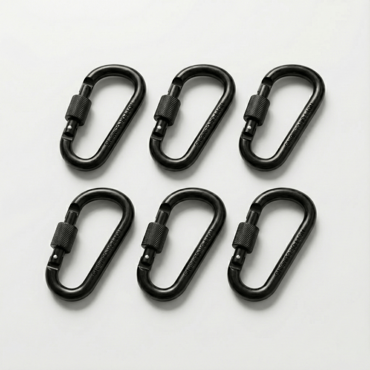 TAHAN Screwlock Carabiner [Pack of 6] - TAHAN Worldwide - SCCAR6PCSBK