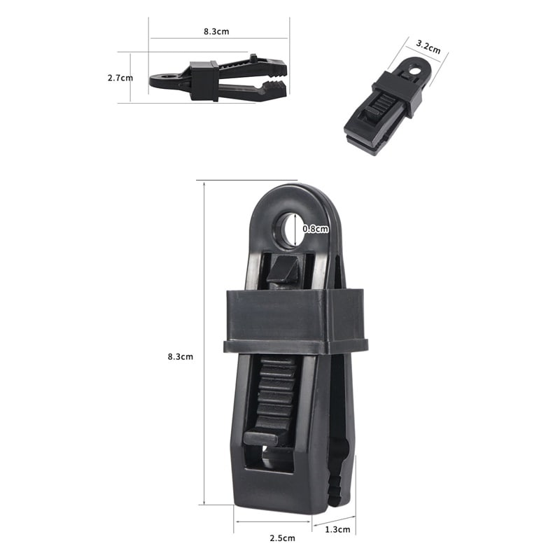 TAHAN Tarp Clip [Pack of 10] - TAHAN Worldwide - CLIP10PCBK