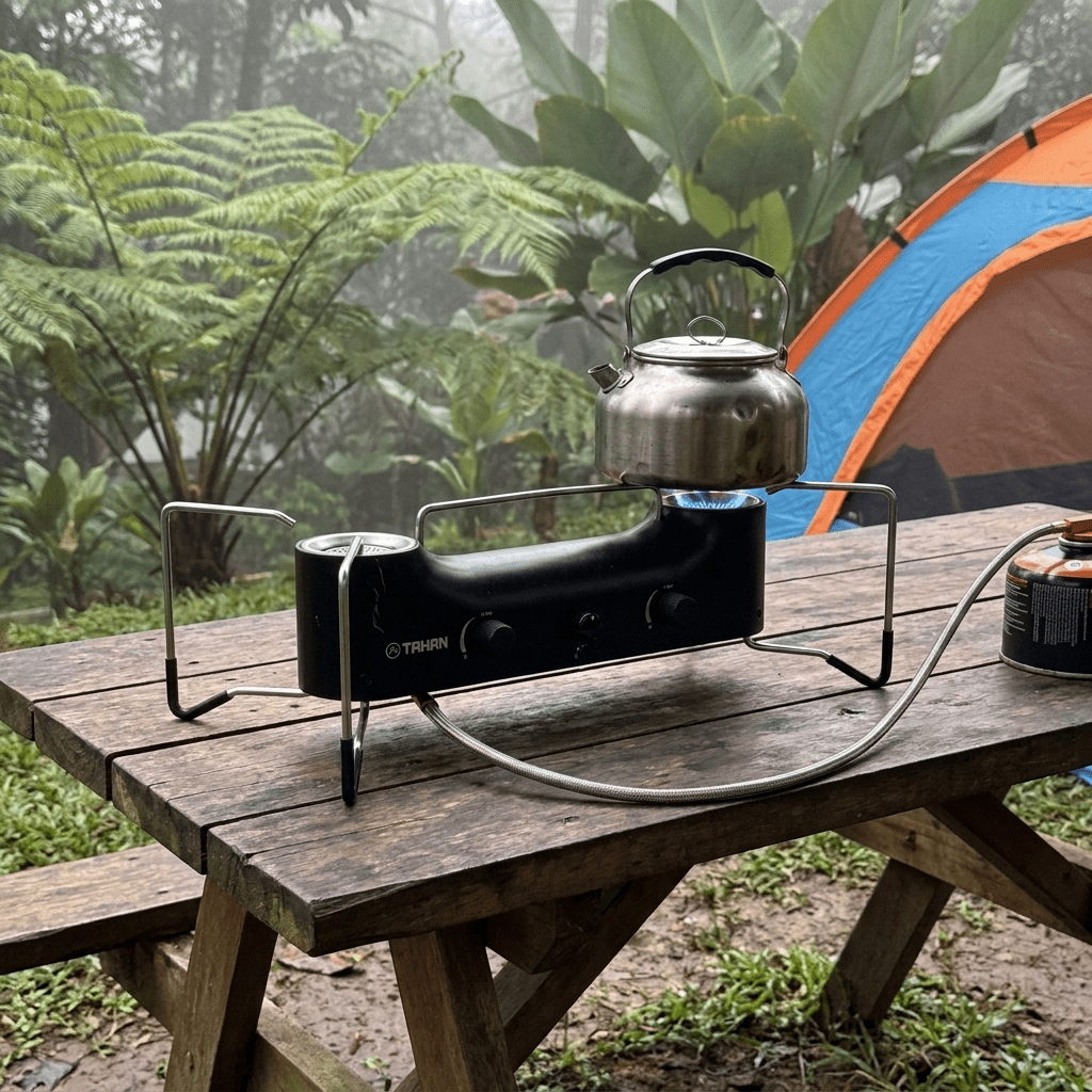 TAHAN Windmaster Double Burner Camping Stove - TAHAN Outdoor - STOTH033BK