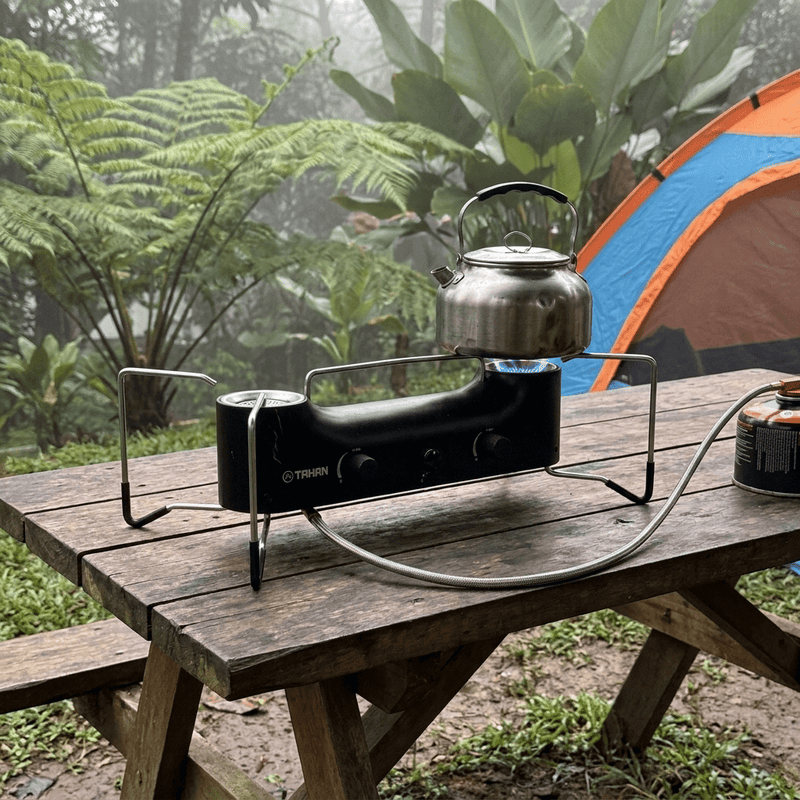 TAHAN Windmaster Double Burner Camping Stove - TAHAN Outdoor - STOTH033BK