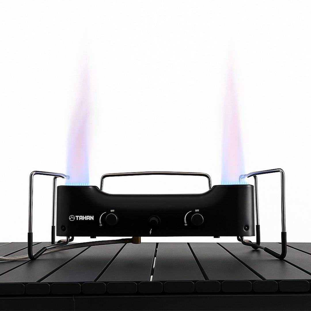 TAHAN Windmaster Double Burner Camping Stove - TAHAN Worldwide - STOTH033BK