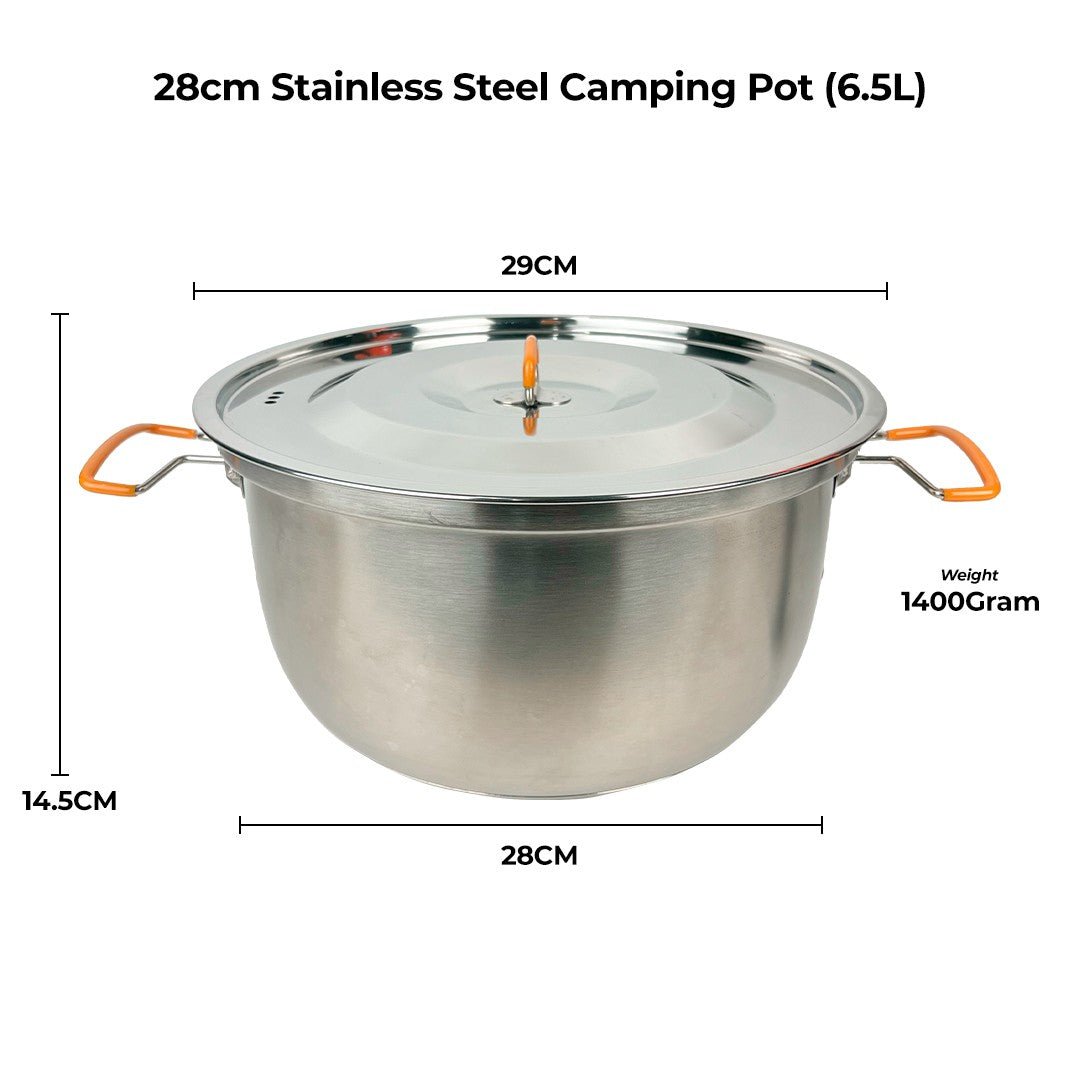 XXL ProChef Stainless Steel Cookset - 3 Piece (6 - 8pax) - TAHAN Worldwide - COM-COO003PCSS