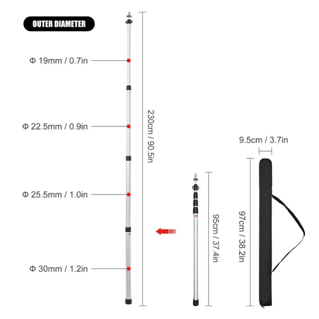 Basic Shelter Pack + Freegift, TAHAN, adjustable tent pole size,