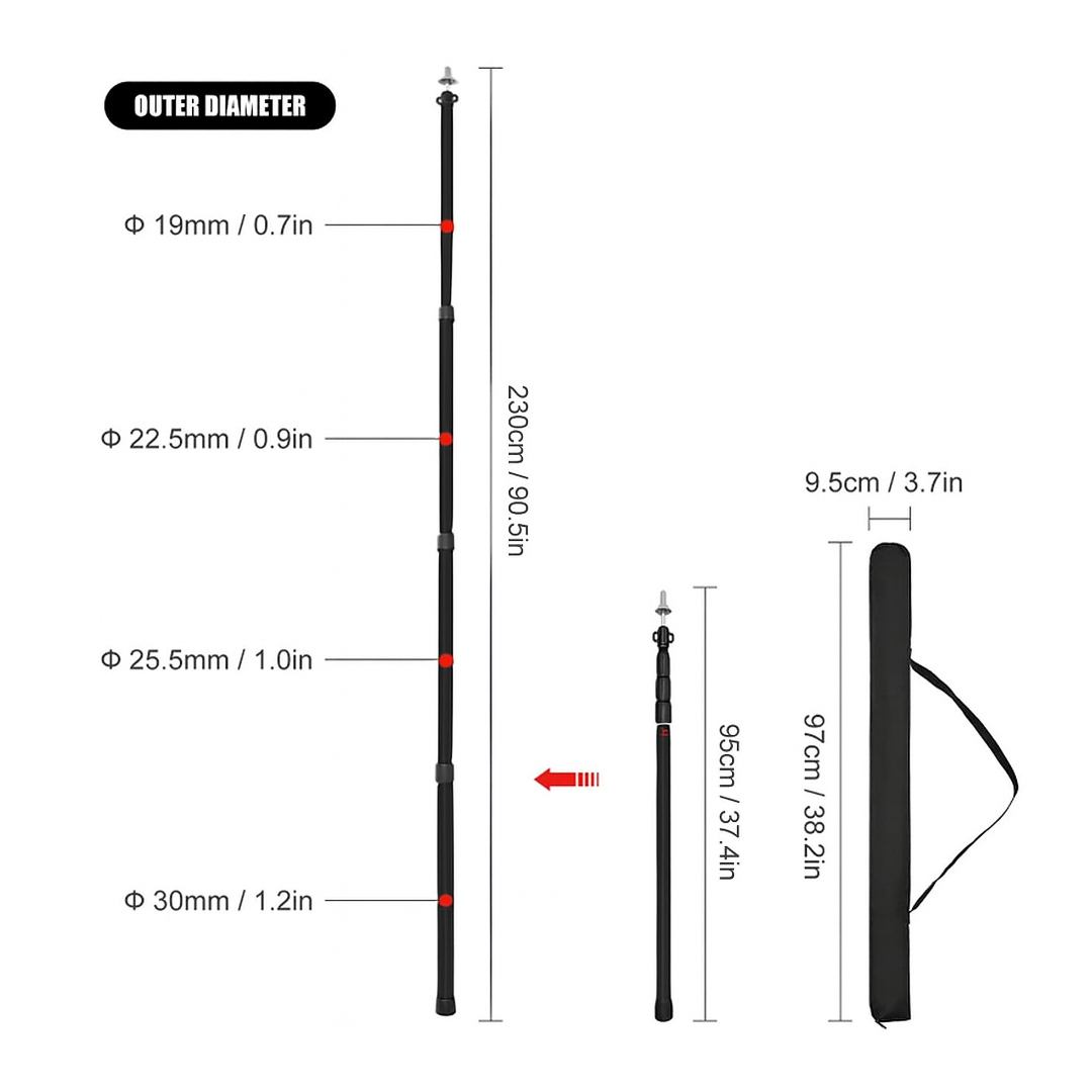 [Selling Fast!] Tarp Essential Set, TAHAN, adjustable tent pole wbag 2,