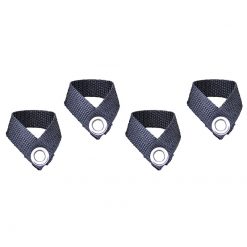 Straps with Eyelet - Black [Pack of 4]