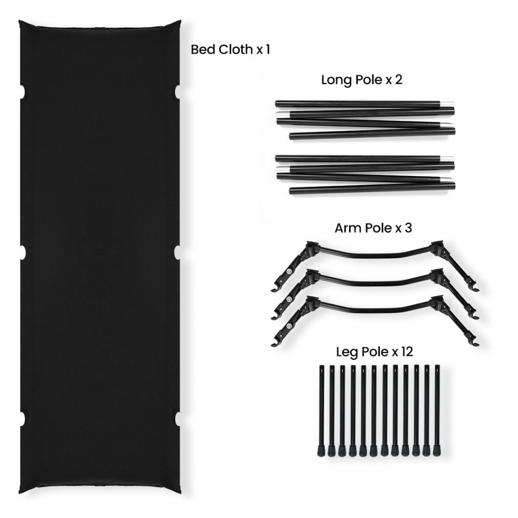 Camping Cot 190cm, TAHAN, camping cot 190cm eqp,
