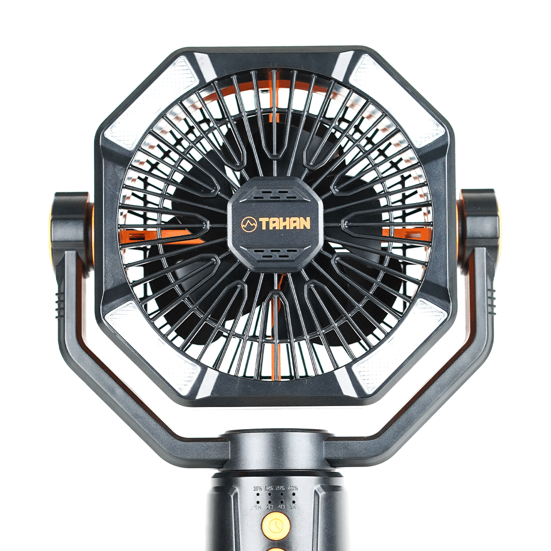 TAHAN Typhoon Dual Blade 14 Hours Battery Camping Fan | TAHAN GIF description