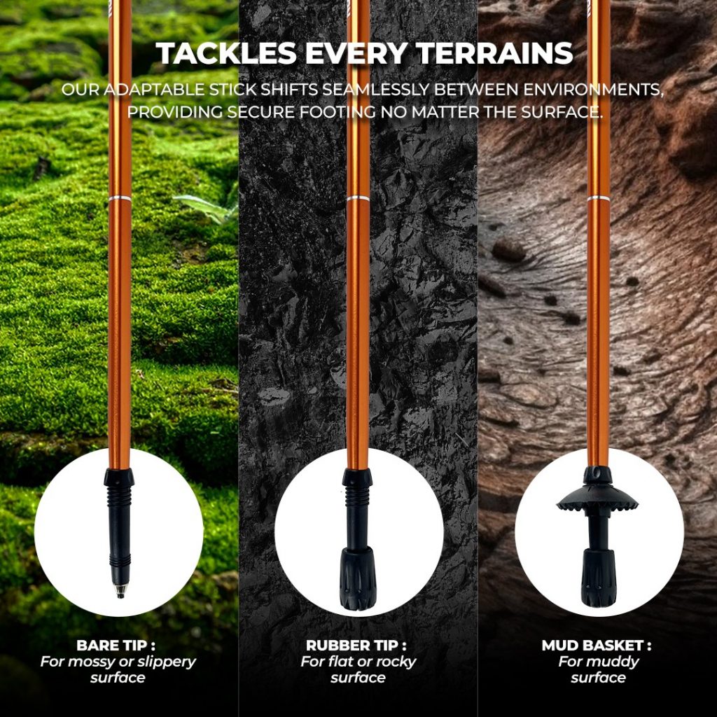 TAHAN 3-Section Hiking Stick - Bundle of 2 | TAHAN TAHAN 3-Section Hiking Stick - Bundle of 2, TAHAN, tahan 3 section foldable hiking stick terrain,