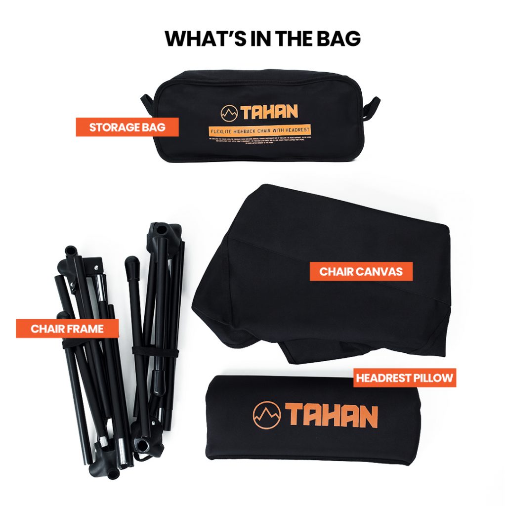 TAHAN Flexlite Highback Chair With Headrest, TAHAN, tahan flexlite highback chair with headrest bag,